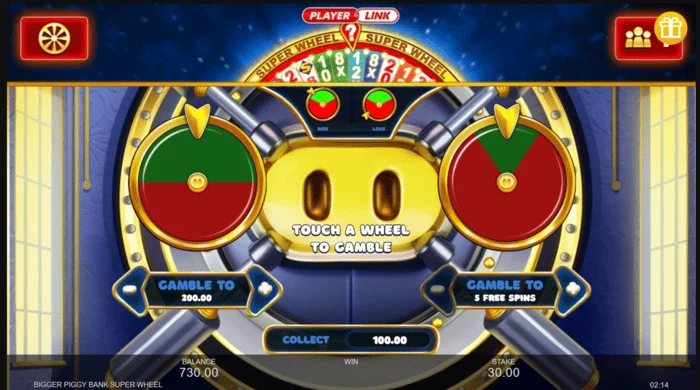 Minimálna hra Bigger Piggy Bank Super Wheel